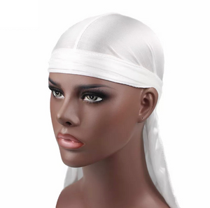 White Silky Satin Deluxe Durag