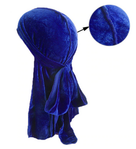 Royal Blue Velvet Deluxe Durag