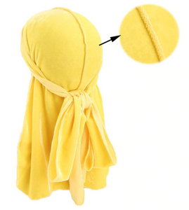 Yellow Velvet Deluxe Durag