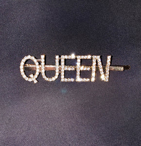 QUEEN Diamanté Hair Slide